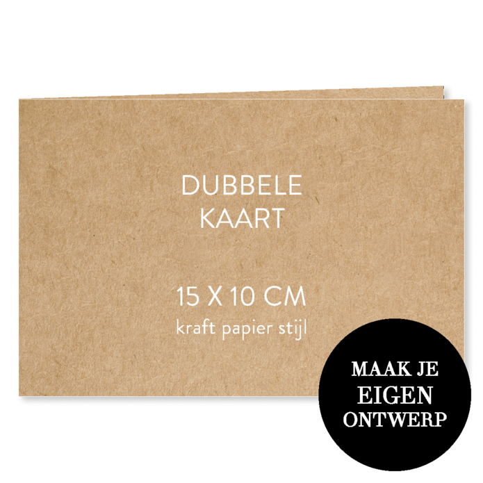 Zelf maken - 15 x 10 cm dubbel - kraftlook