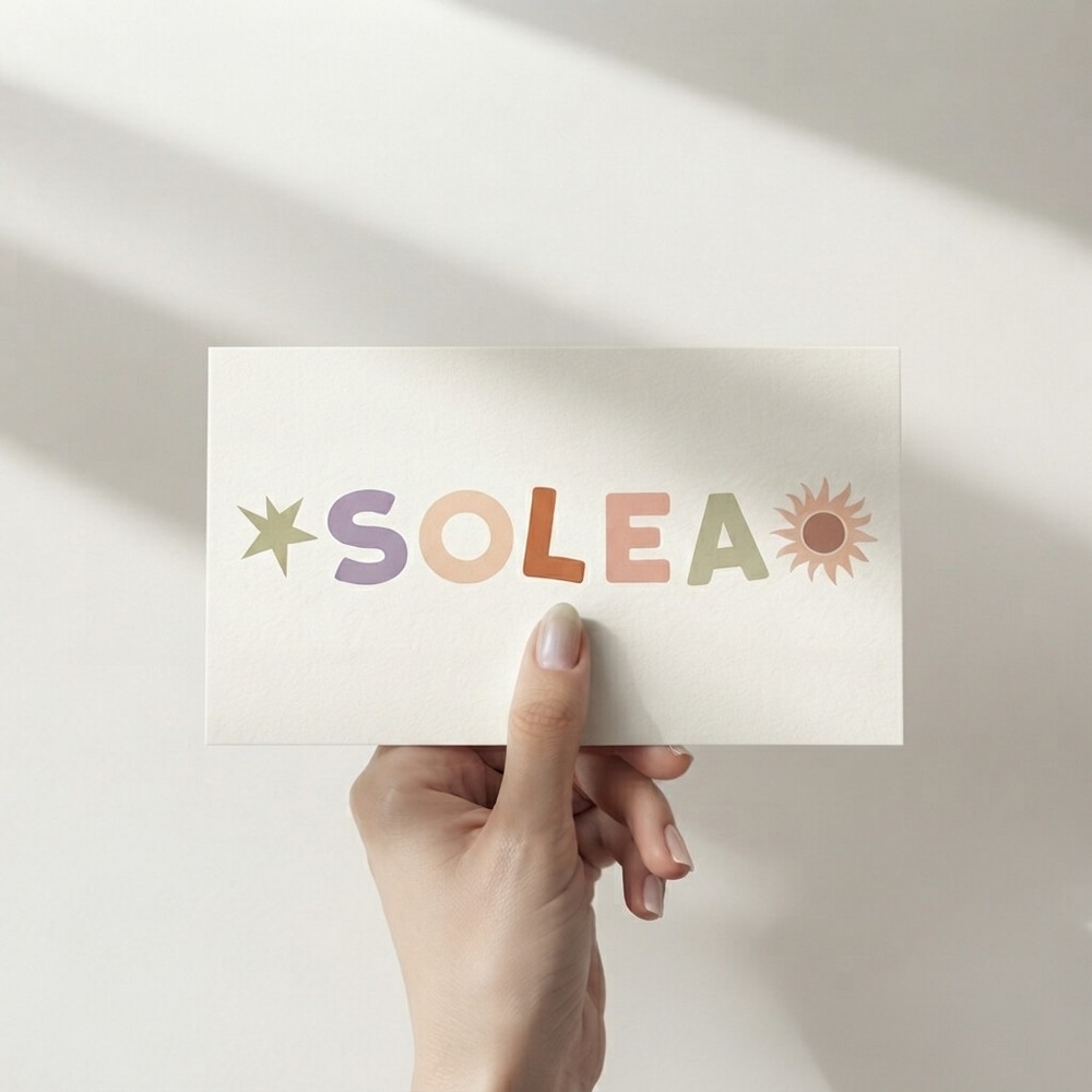 Geboortekaartje Solea Vrolijke Letters - Froukje den Nijs