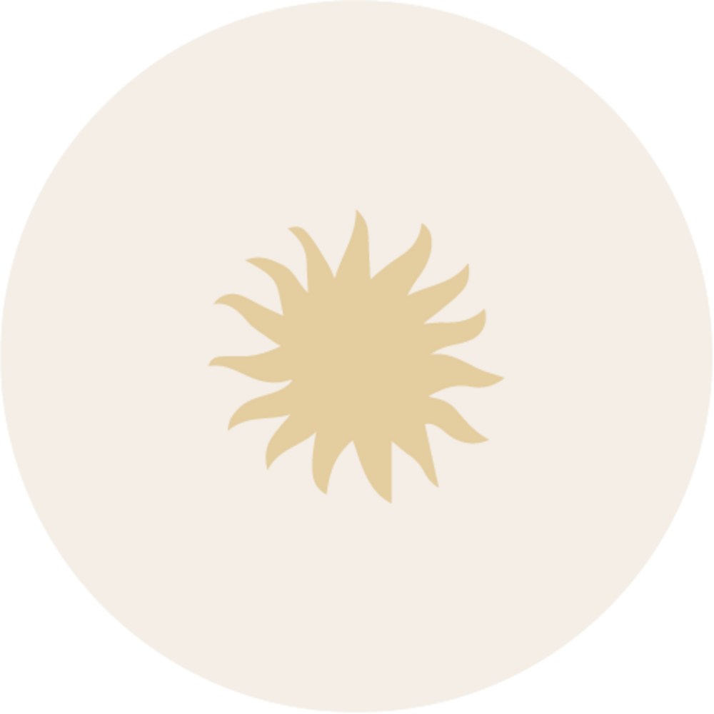 Sluitsticker boho zonnetje lichtgeel