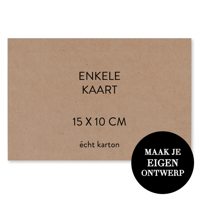 Zelf maken - 15 x 10 cm - kraft karton
