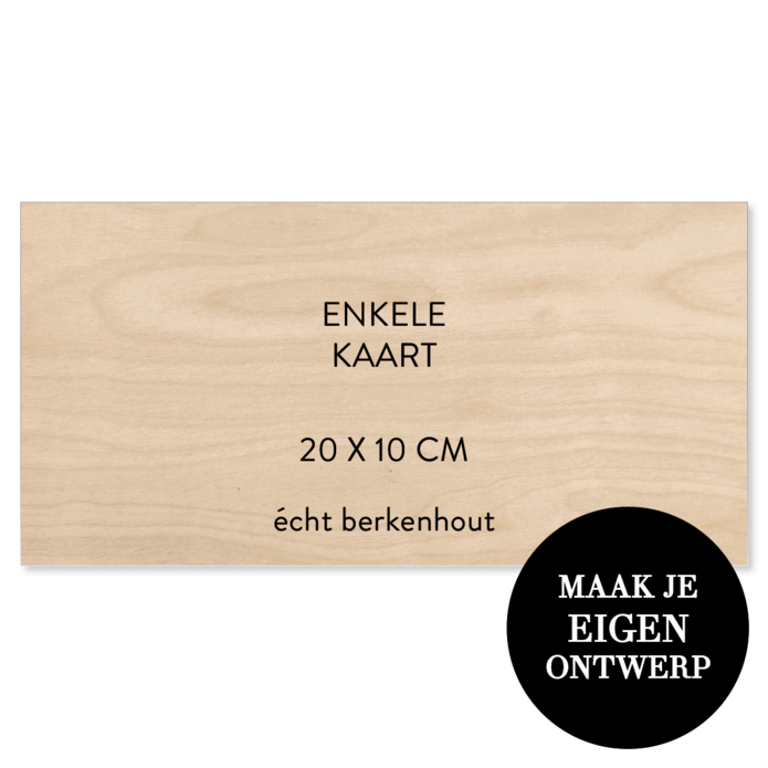 Zelf maken 20 x 10 cm Echt hout