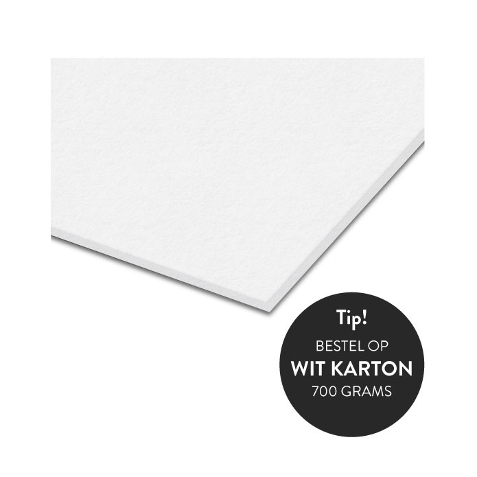 Geboortekaartje echt karton