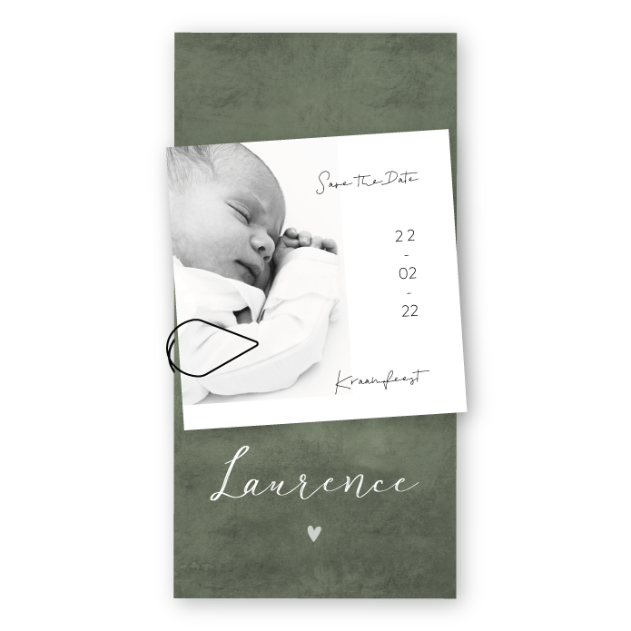 Extra kraamborrel geboortekaartje