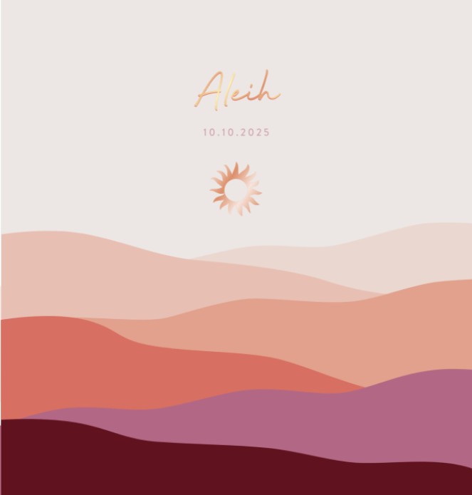 Geboortekaartje Aleih Landschap Dubbel