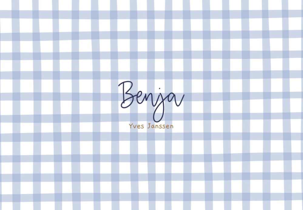 Geboortekaartje Benja - Ruitje - Froukje den Nijs