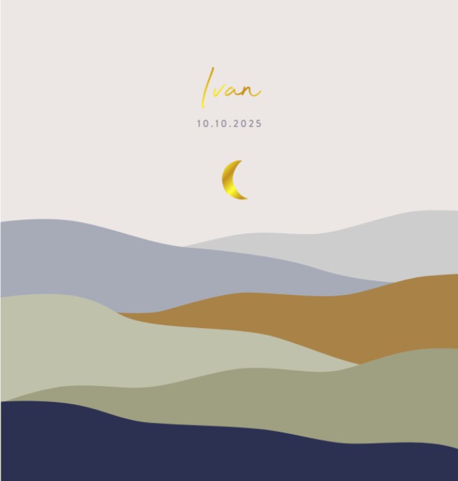 Geboortekaartje Ivan Landschap Dubbel