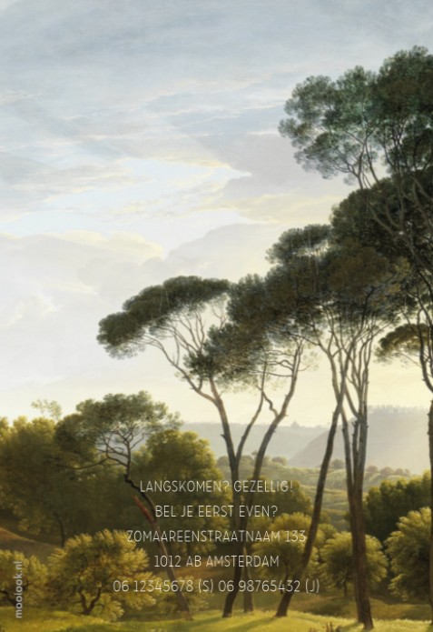 Geboortelabel vintage bomen Daley