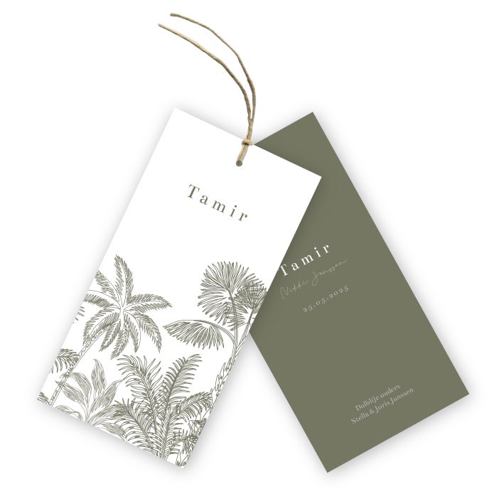 geboortelabels jungle lijntekening