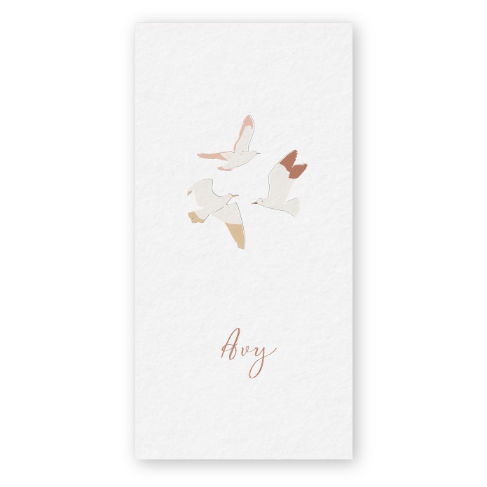 Babykaartje getekende vogels