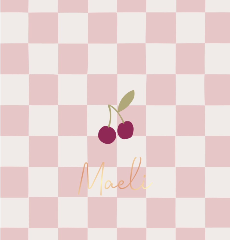 Geboortekaartje Maeli blokken patroon dubbel - Froukje