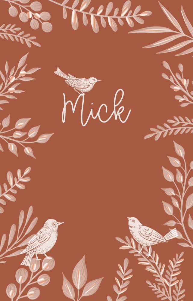 Geboortekaartje vogels Mick dubbel folie
