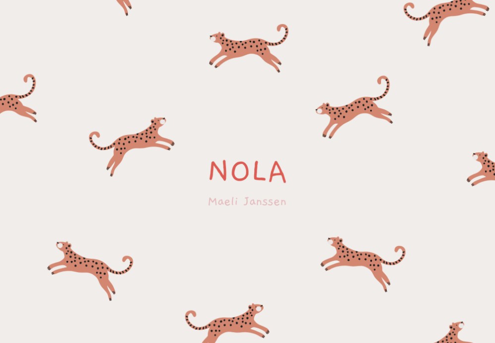 Geboortekaartje Nola luipaard patroon - Froukje den Nijs