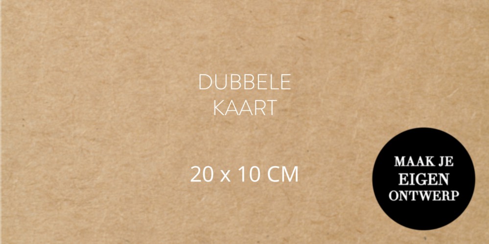 Zelf maken - 20 x 10 cm dubbel