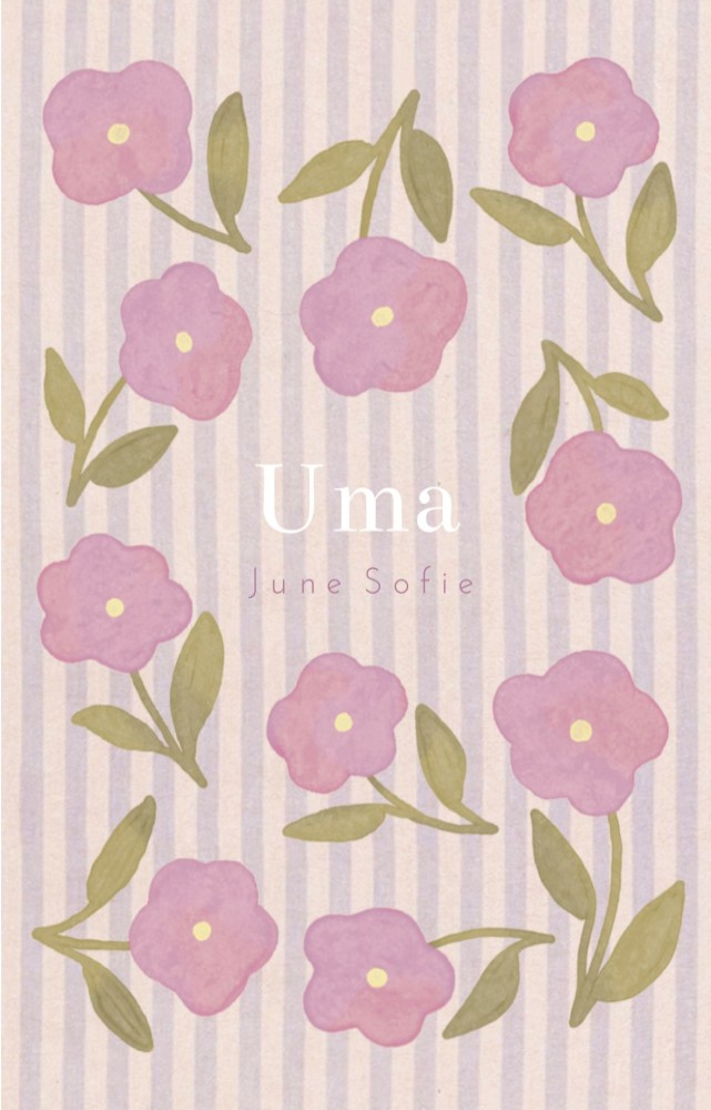 Geboortekaartje Uma bloemen en strepen dubbel - Froukje