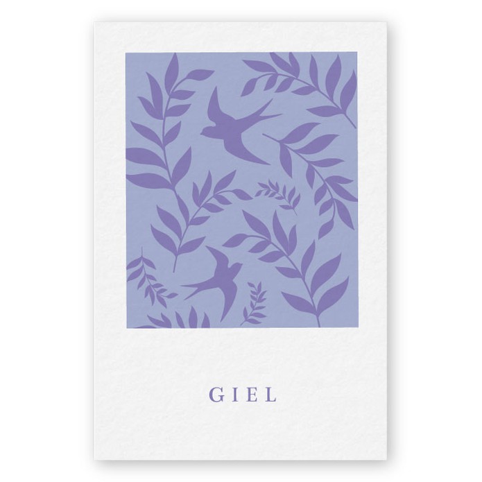 geboortekaartje zwaluw giel