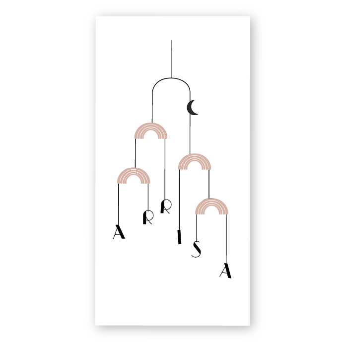 Geboortekaartje mobiel Arrisa