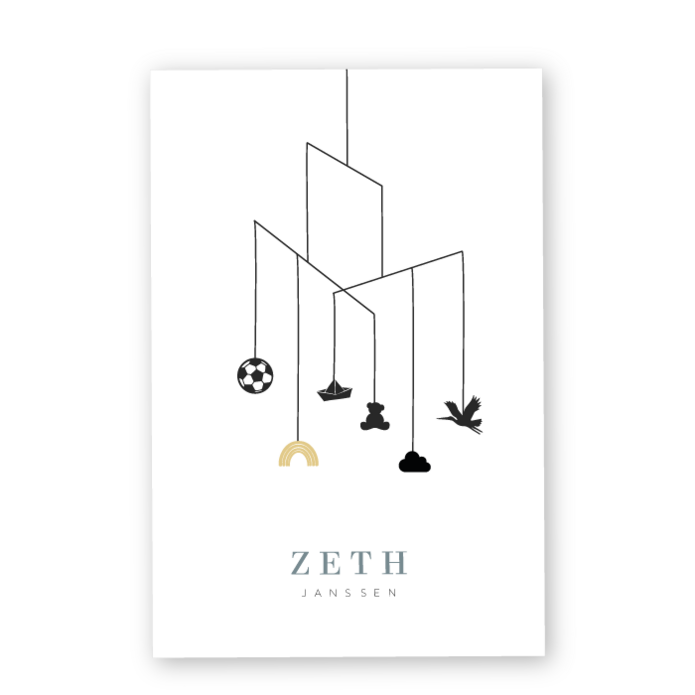 Babykaartje muziek mobiel Zeth