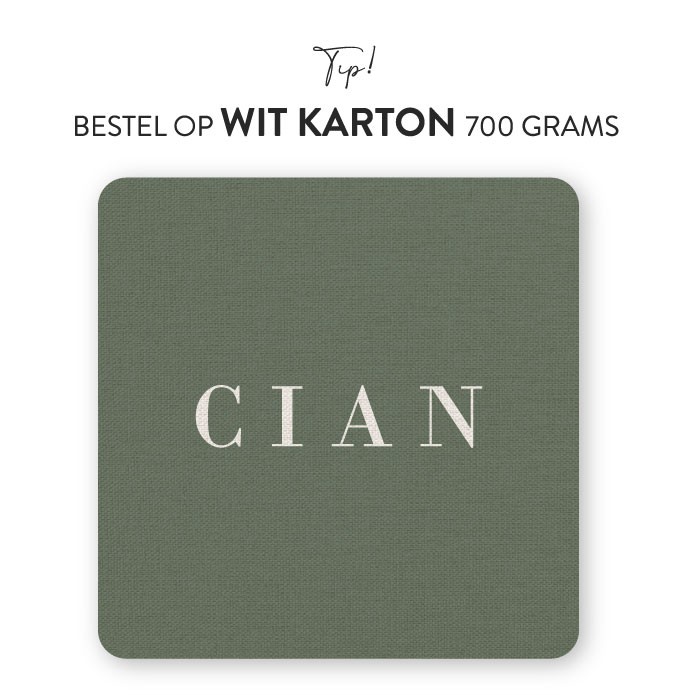 Geboortekaartje karton Cian