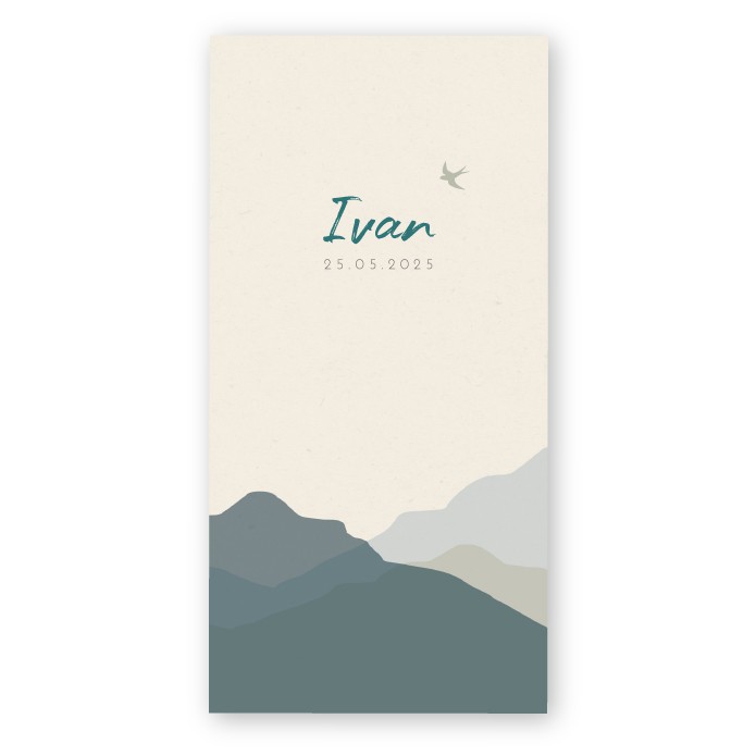 Babykaartje bergen landschap