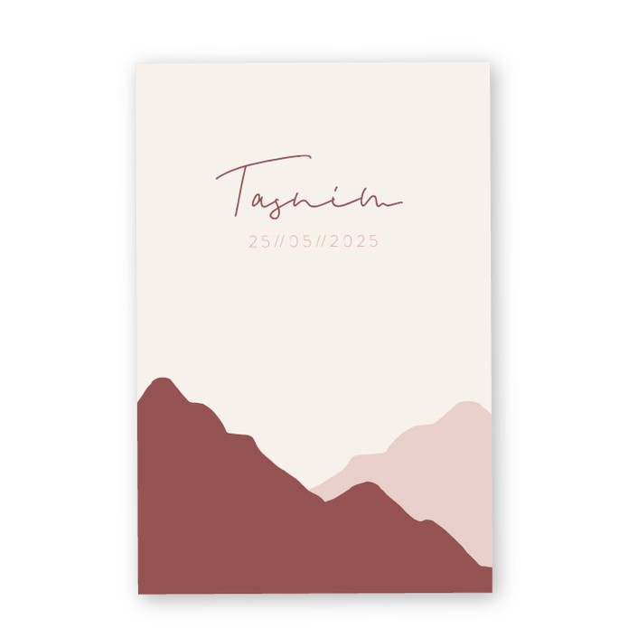 Geboortekaartje berg abstract