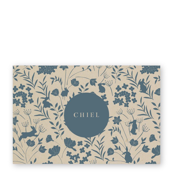 Geboortekaartje duurzaam konijntjes Chiel