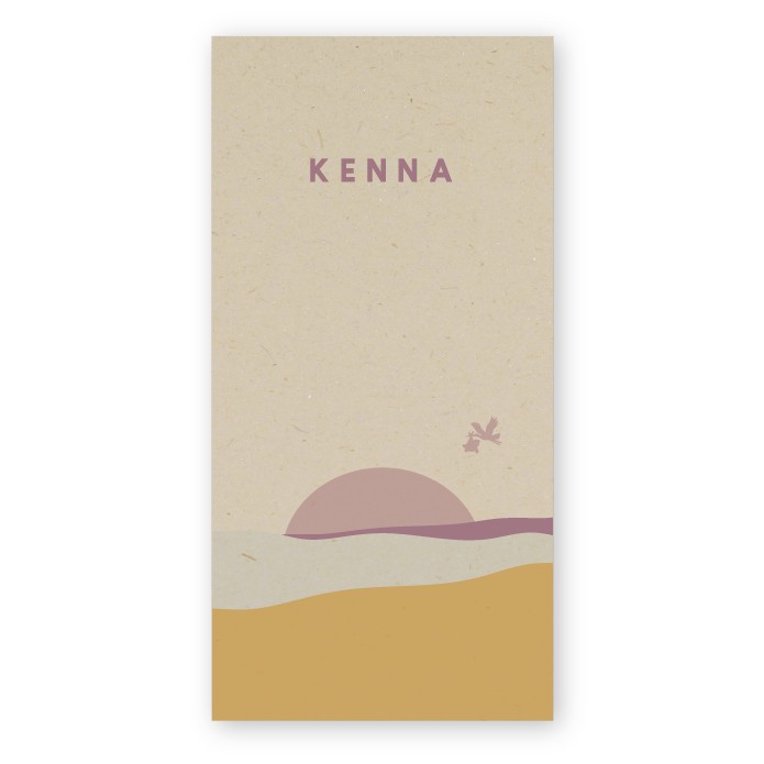 Geboortekaartje duurzaam abstract zee Kenna