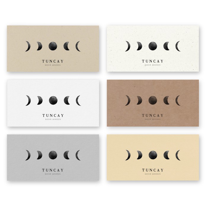 Geboortekaartje duurzaam maan fases Tuncay
