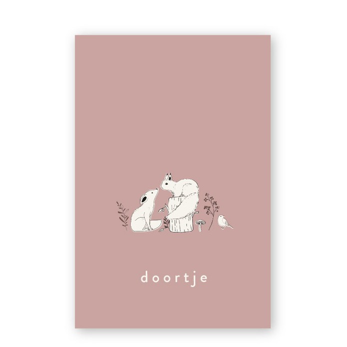Geboortekaartje eekhoorn Doortje
