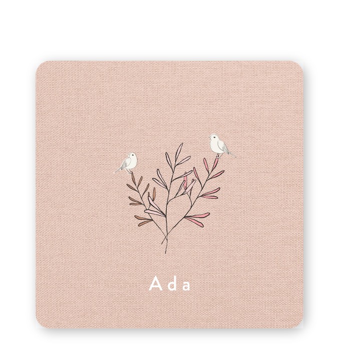 Babykaartje modern takjes