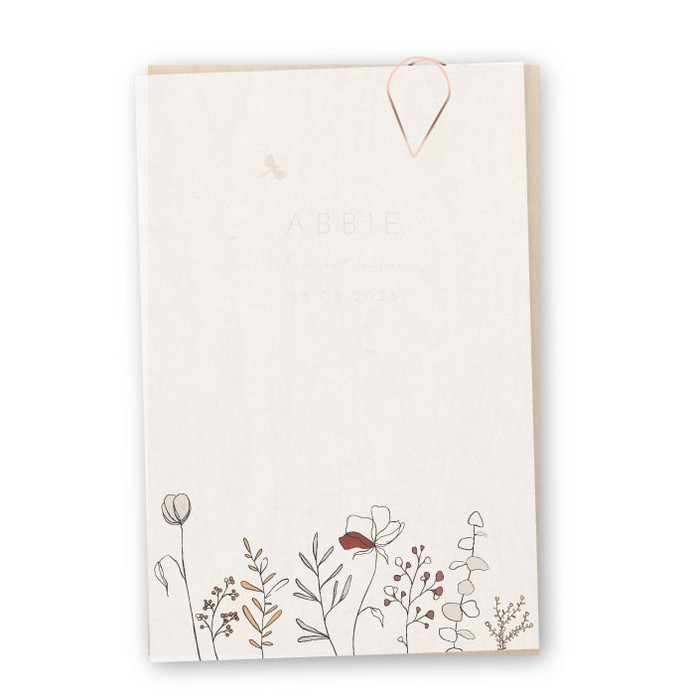 Geboortelabels hout kalk Abbie