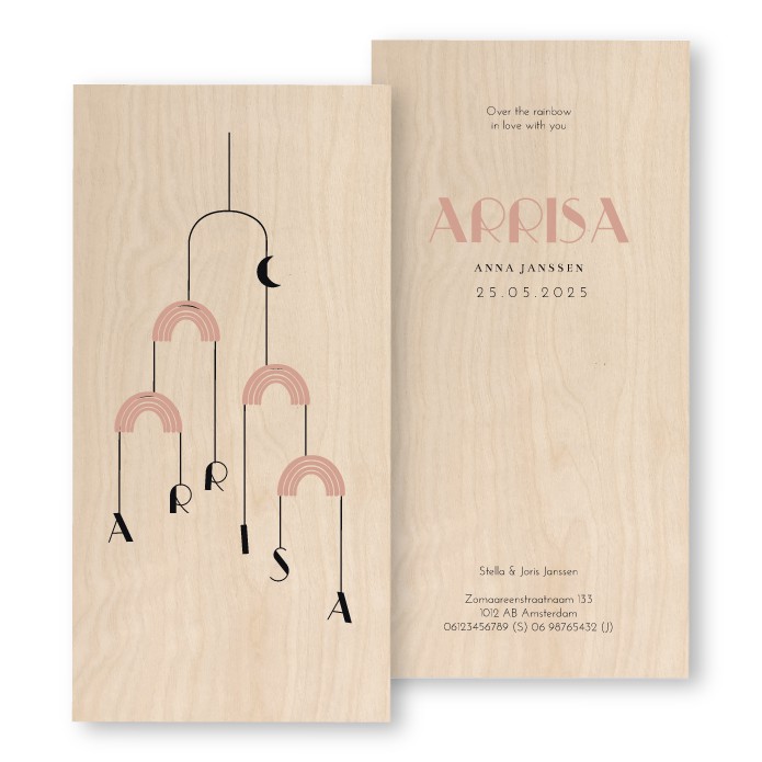 Geboortekaartje Hout Arrisa