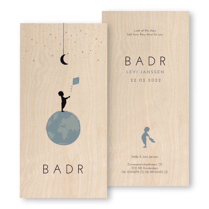 Geboortekaartje Hout Badr