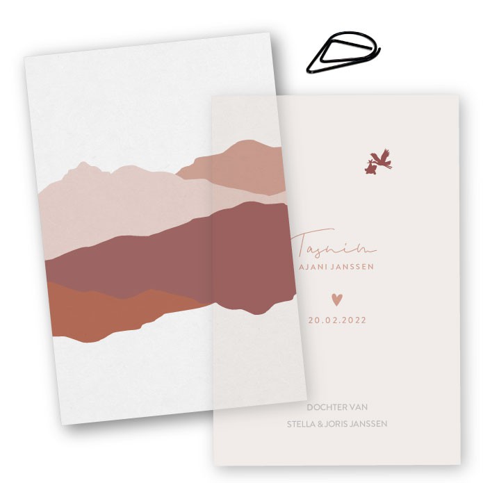 Geboortekaartje kalk landschap