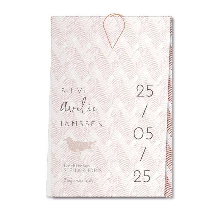 Geboortelabels kalk retro