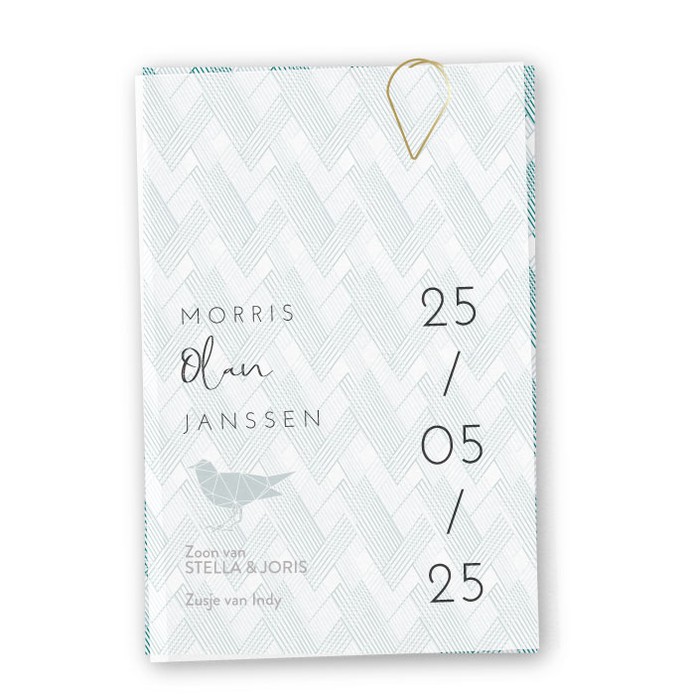 Babykaartje kalklabels Morris