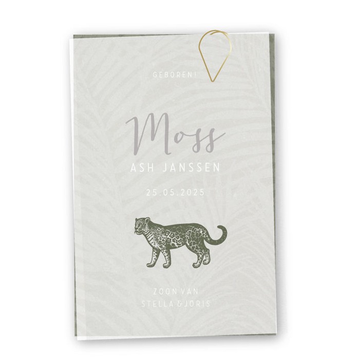 Geboortekaartje kalk label