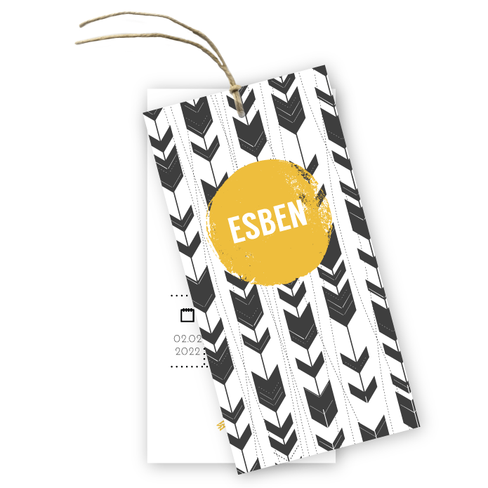 Geboortekaartje Label Bohemian pijlen jongen Esben