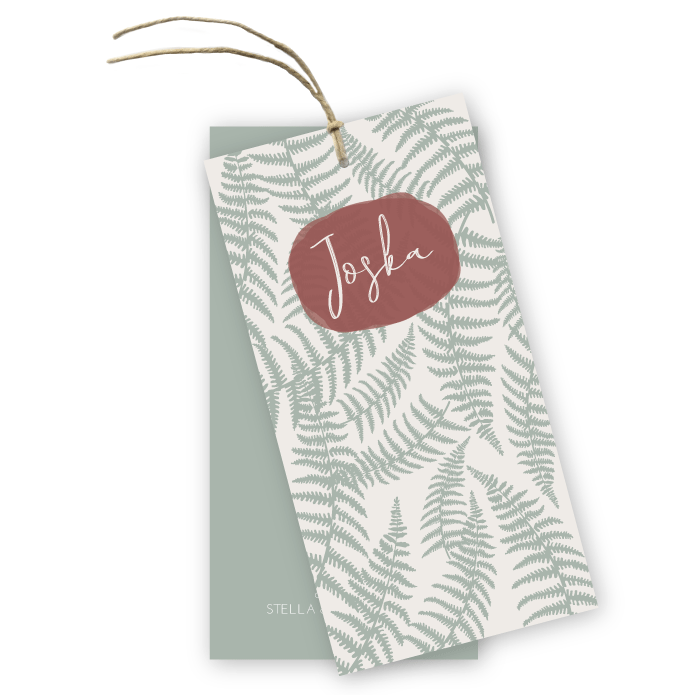 Geboortelabels bloemen patroon Joska