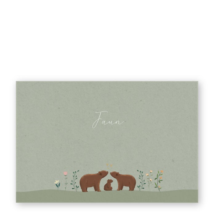 Babykaartje schattige beertjes