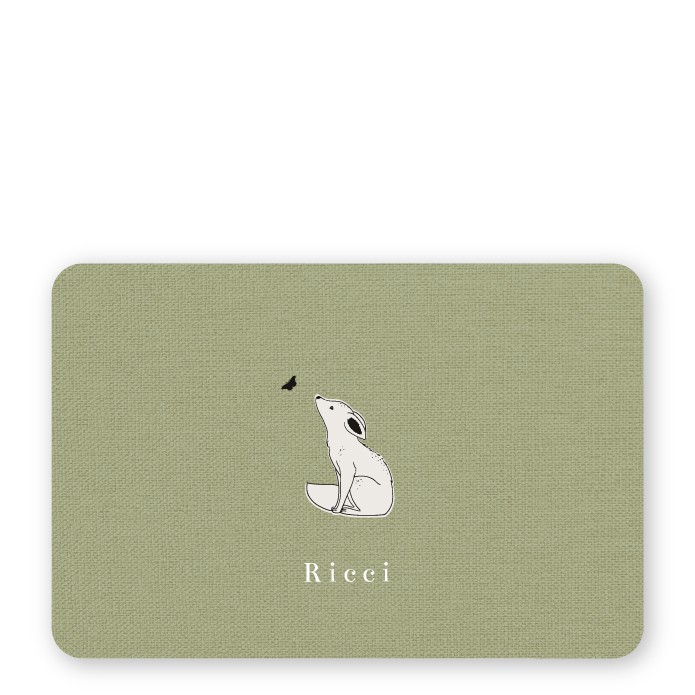 Geboortekaartje met vos