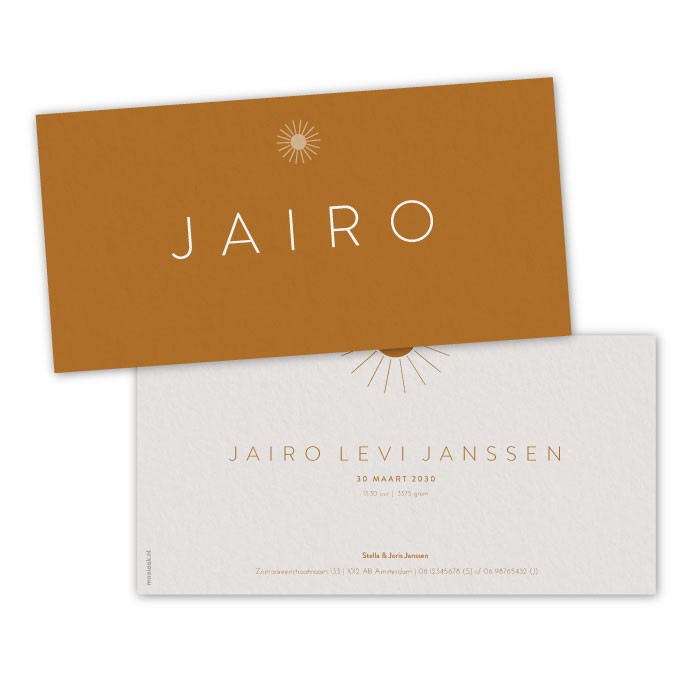 Babykaartje basic karton