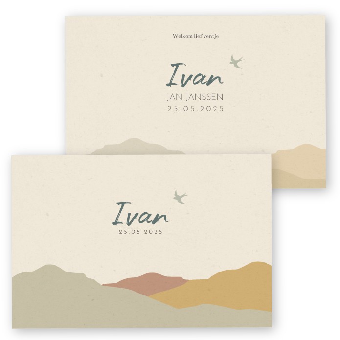 Babykaartje modern landschap