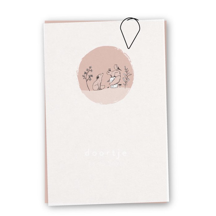 Kalklabels geboortekaartje