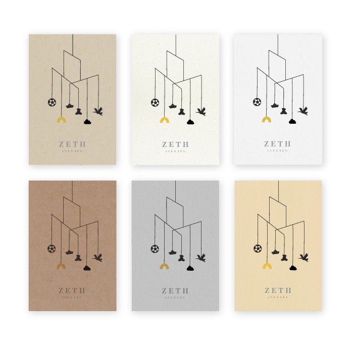 voorbeelden duurzame geboortekaartjes papier soorten