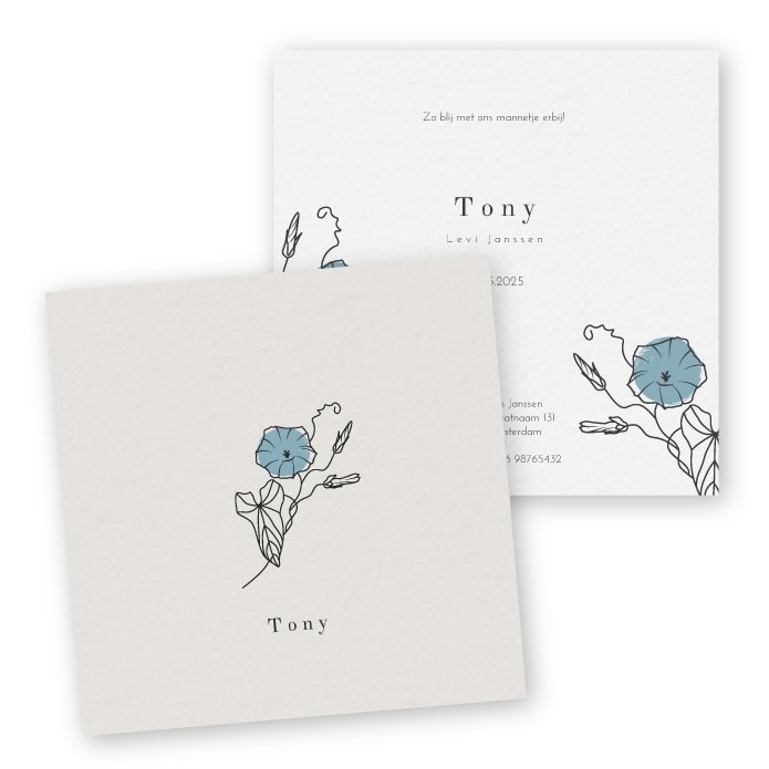 Geboortekaartje september Tony