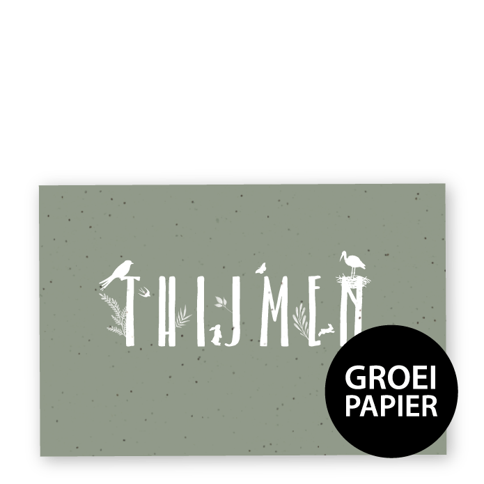 Groeipapier botanisch Thijmen