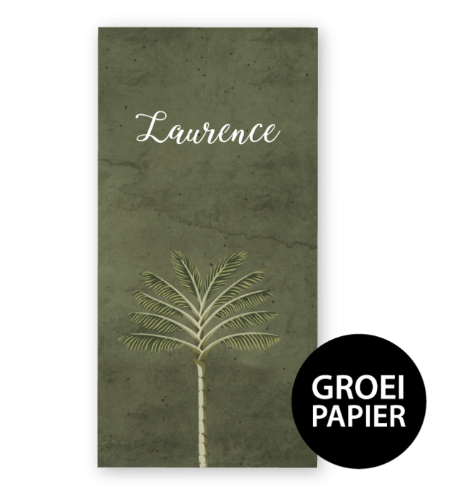 Geboortekaartje groeipapier Laurence