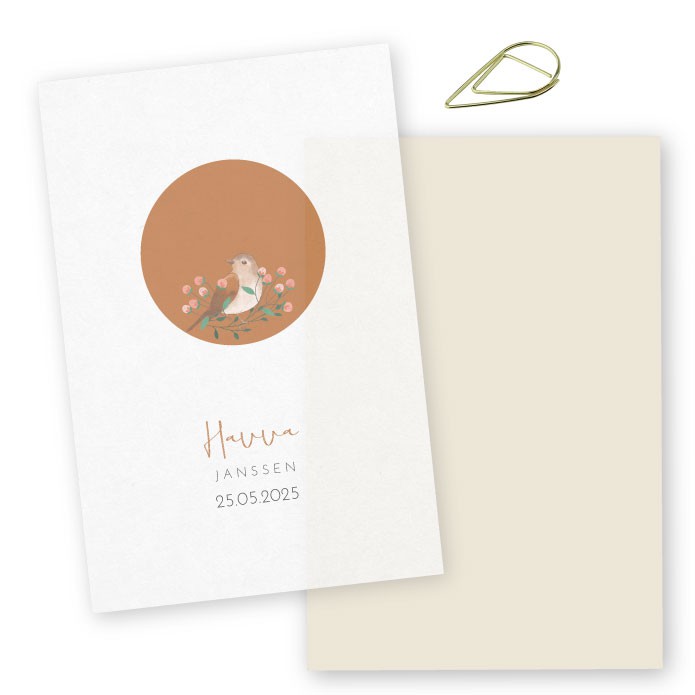 Babykaartje kalk bloemen