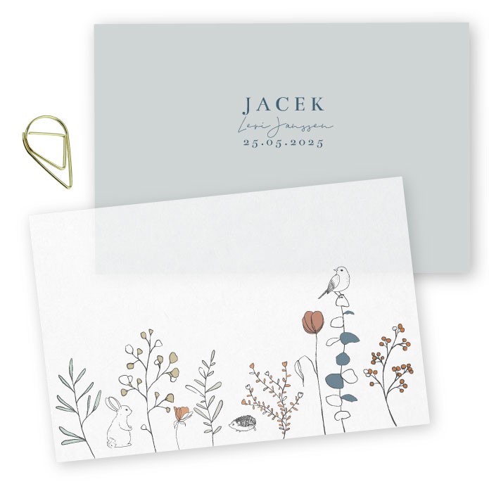 Babykaartje kalklabels Jacek