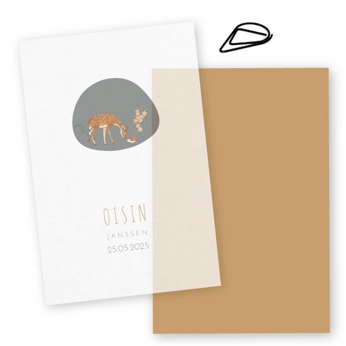 Babykaartje labels kalkpapier